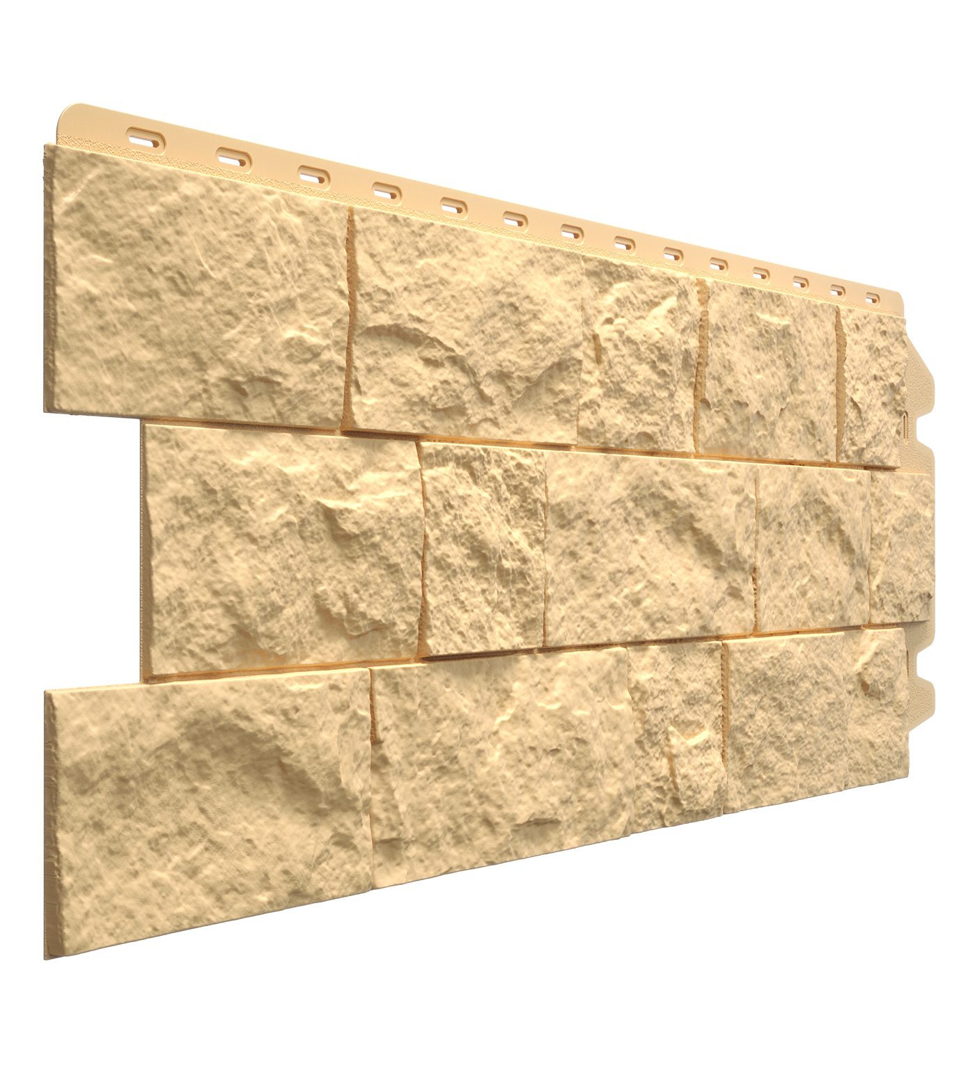 Фасадные панели (цокольный сайдинг) Docke (Деке) , Fels (скала), Elfenfels Слоновая кость