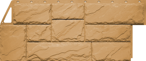 Фасадные панели (цокольный сайдинг) Fineber коллекция Камень Крупный - Песочный
