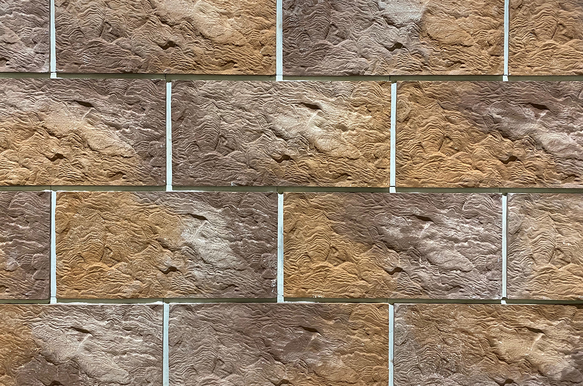 Фибробетонные панели «Каньон» - Вентилируемый фасад "Песчаник с перекрытием шва" - 37
