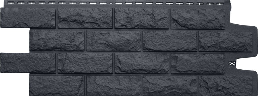 Фасадные панели Grand Line (Гранд Лайн) Classic Колотый камень - Графит