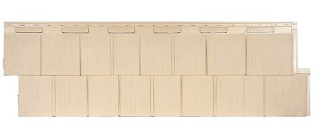 Фасадные панели (цокольный сайдинг) Т-сайдинг коллекция  Сайдинг ЩЕПА ПИХТА ЭКО - Амбер (Желтый)